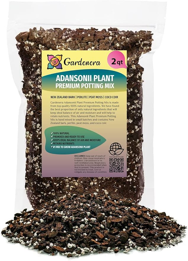 Monstera Adansonii Premium Potting Mixture: Promote Aeration, Drainage & Nutrient Uptake - 2 Quart