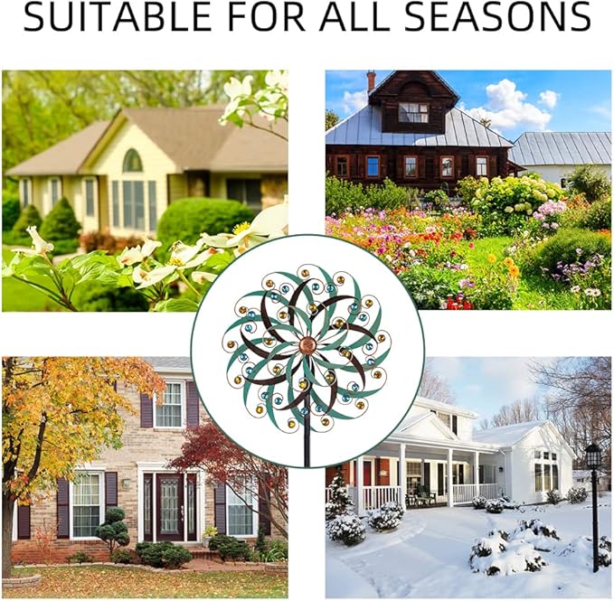 VEWOGARDEN 20" Dia Large Wind Spinner, Outdoor Metal Windmill Spinner - Yard Art Spinner Wind Catchers Sculpture for Patio, Lawn & Garden Decor