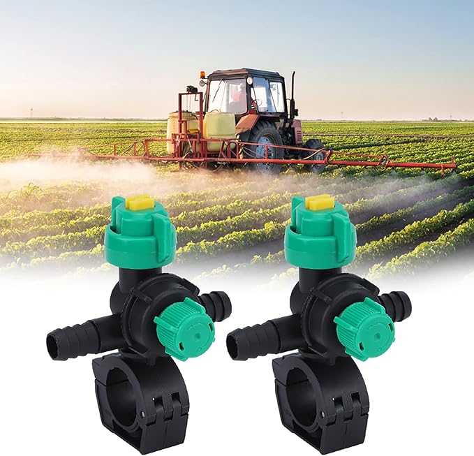 Misting Nozzles, External Thread Agricultural Sprayer Fan Shaped Spraying Nozzle, Hose Drip Irrigation Sprayer Nozzle for Agriculture, 2 Pcs