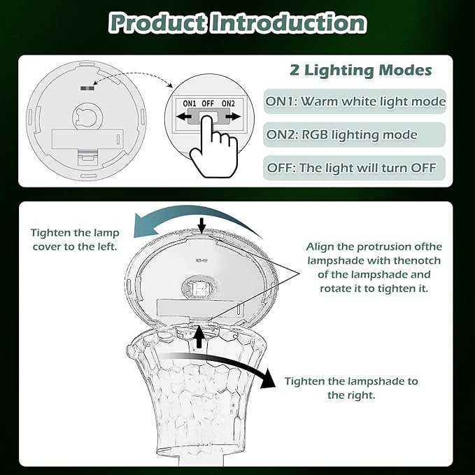 Solar Pathway Lights 4 Pack, Outdoor Garden Yard Light RGB Color Changing+Warm White IP67 Waterproof, Solar Powered Garden Lights for Walkway Yard Backyard Lawn Landscape