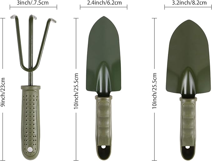 Premium 3 - in - 1 Plant Care Kit Soft Rubberized Non - Slip Ergonomic Handle Gardening Tool 3 Piece Gift Set for Home Garden Lawn Farm Herbs Indoor Outdoor