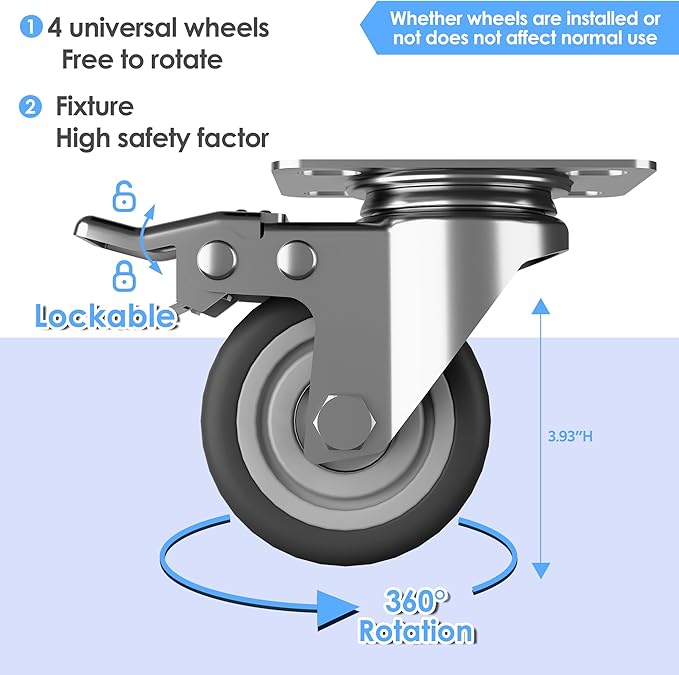 Metal Garage Storage Cabinet with Wheels & Pegboard, Lockable Metal Storage Cabinets with 2 Doors&5 Adjustable Shelves for Garage&Home,Assembly Required,Black Gray 71''H x32''W x16''D