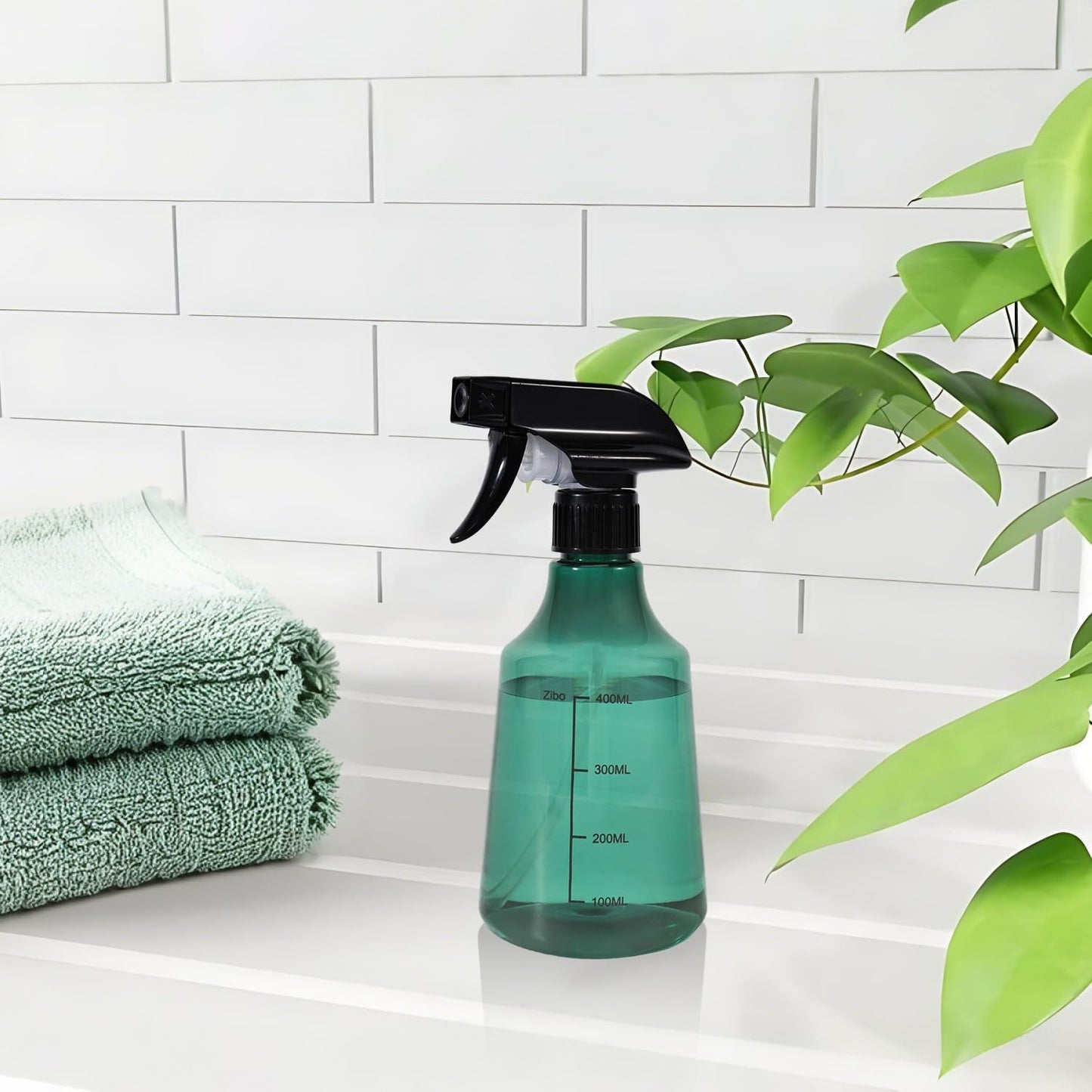 driew Plant Mister Spray Bottle, 13.6oz 400ML Plant Mister Water Spray Bottle with Scale for Plants Misting Bottle Water Fine Mist,Green