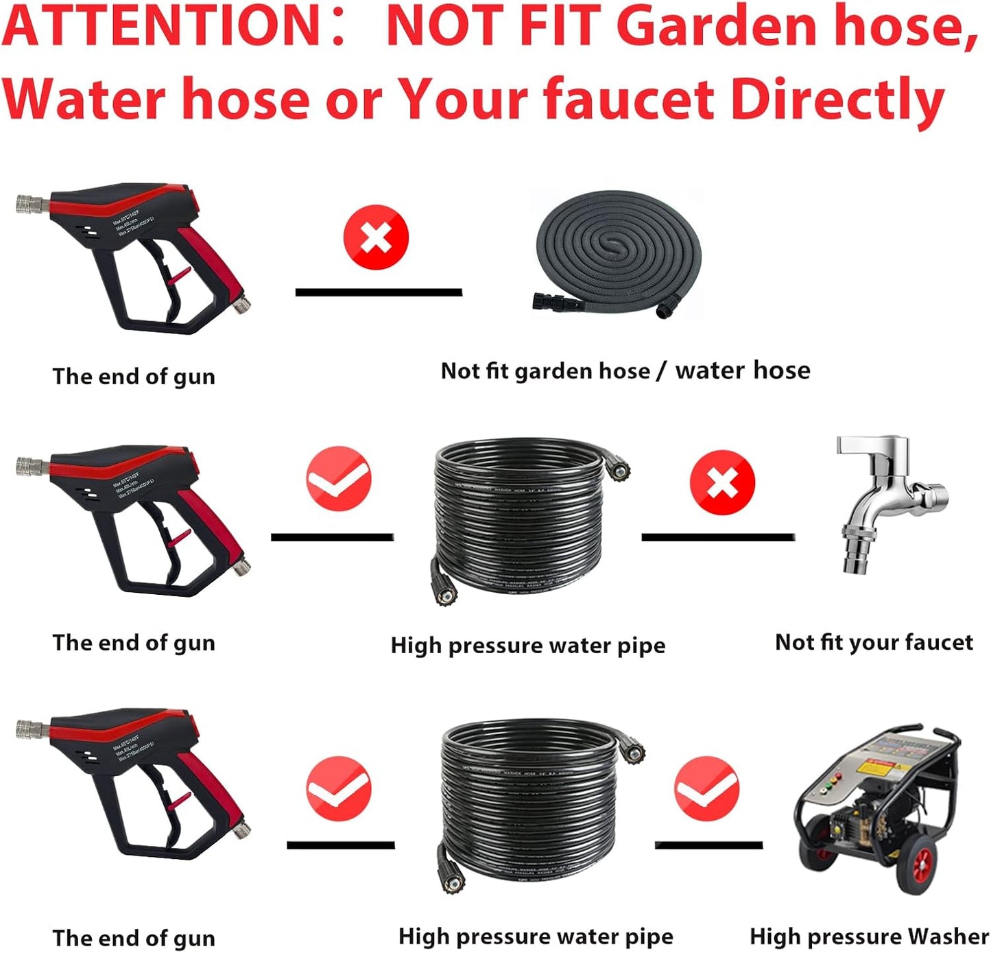 Sooprinse Pressure Washer Gun with Foam Cannon Snow Foam Lance, Short Pressure Washer Gun with Foam Cannon with 1/4 Inch Quick Connector, Power Washer Foam Blaster with Car Wash Mitt, 4000 PSI,1 Liter