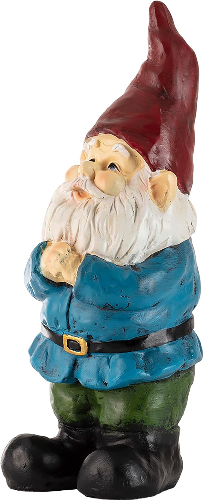 Alpine Corporation 12" Tall Classic Outdoor Garden Gnome Yard Statue Decoration