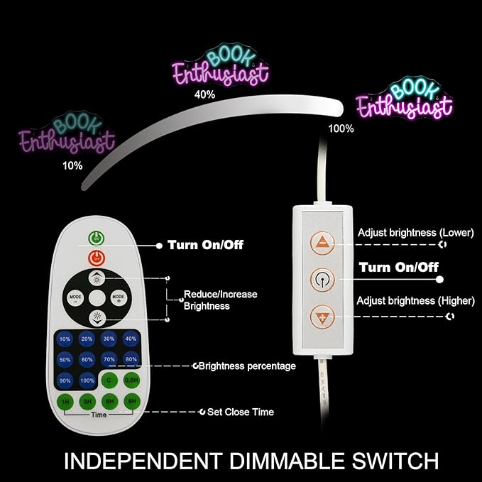 Book Enthusiast Neon Sign Wall Decor,Neon Light Bedroom Wall Decor Suitable Indoor Light for Classroom Book Party Library Reading Room Decoration Bookish Gifts