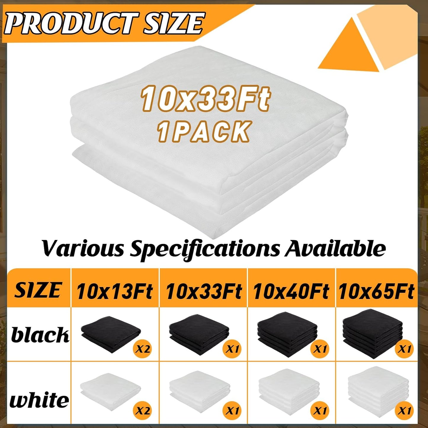 33x10ft Large Mosquito Net, Mesh Netting for Garden Skin and Plants Protection, Patio Bird Bug Screen, White