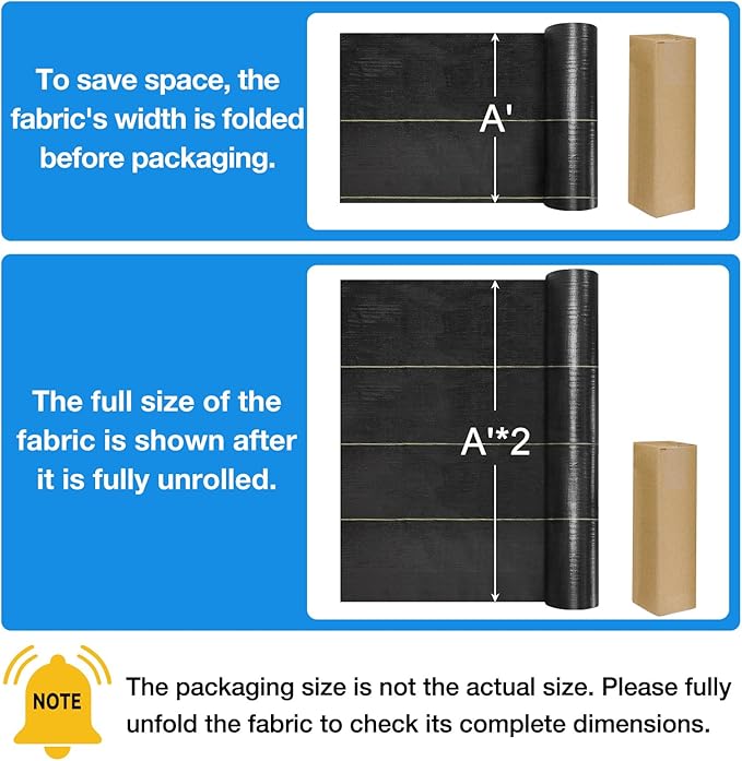 5ft x300ft Black Weed Barrier Landscape Premium Fabric Heavy-Duty Woven Ground Cloth with Superior Permeability Weed Control Convenient Design