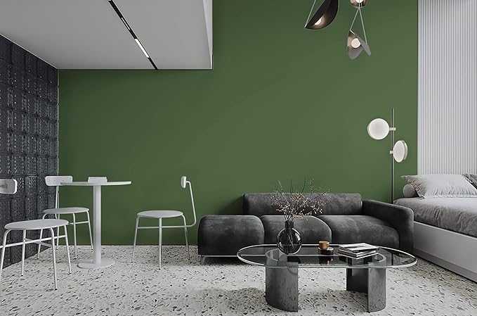 Dimoon 590''x15.7'' Green Skin Peel and Stick Wallpaper Contact Paper Modern Self Adhesive Wall Paper Removable Renter Friendly Textured Solid Color Vinyl Roll (590''x15.7'',Dark Green Skin)