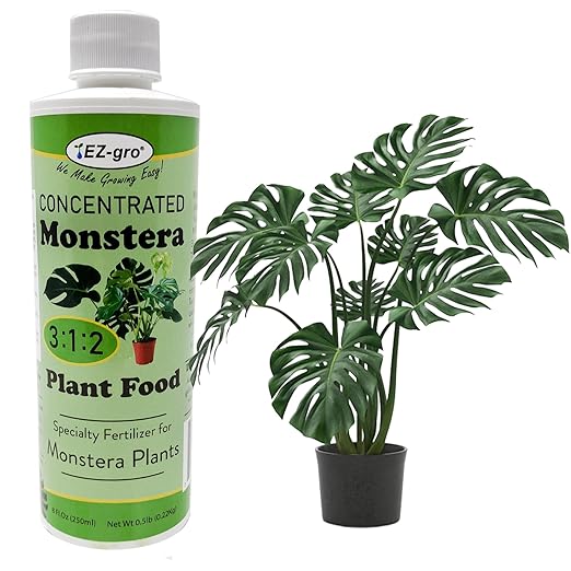 EZ-GRO Professional Liquid Monstera Plant Food - 8 oz | 3:1:2 Ratio of Concentrated Indoor Plant Food | Monstera Fertilizer for Strong Growth | Liquid Fertilizer for Indoor Plants