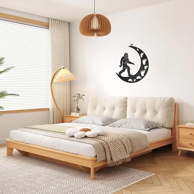 VZVXCC Bigfoot Metal Wall Art Outdoor Decor-12 Big Foot Statues Sasquatch Silhouette Wall Art Hanging Decorations,Bigfoot Sasquatch Gifts for for Indoor Outdoor Yard Art, Patio, Lawn