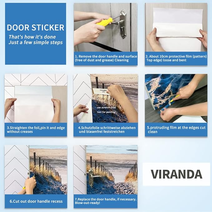 3D Door Stickers Murals - Peel & Stick Wine Cellar Theme - Removable PVC Waterproof Door Poster, 33.9" x 78.7" for Bedroom & Living Room