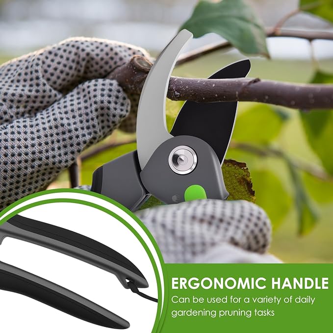 2 Pcs Pruning Shear Sturdy Steel Hand Pruner with Ergonomic Handle Efficient Gardening Shear Versatile Garden Pruner for Men Women Gardener