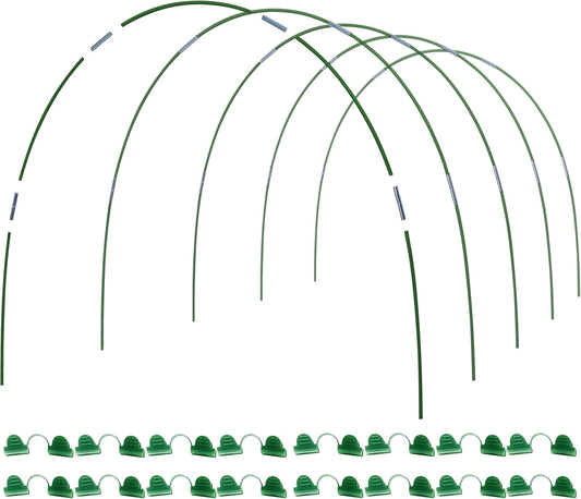 MAXPACE Greenhouse Hoops for DIY 2.8ft or Wider Grow Tunnel, Rust-Free Fiberglass Support Hoops Frame for Garden Fabric, DIY Plant Support Garden Stakes, Gardening Supplies, 25pcs