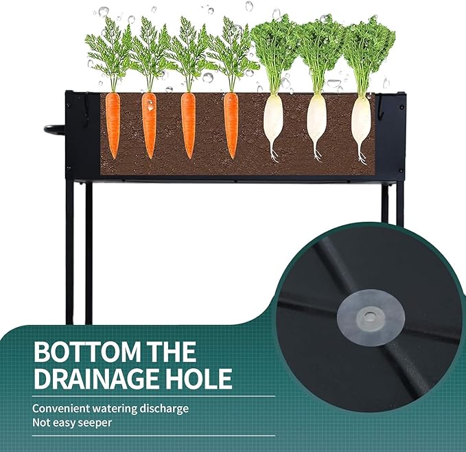 MIXC Metal Raised Garden Beds with Legs, Elevated Planter Boxes Outdoor Raised for Gardening, Large Planter Box for Vegetable Flower Herb