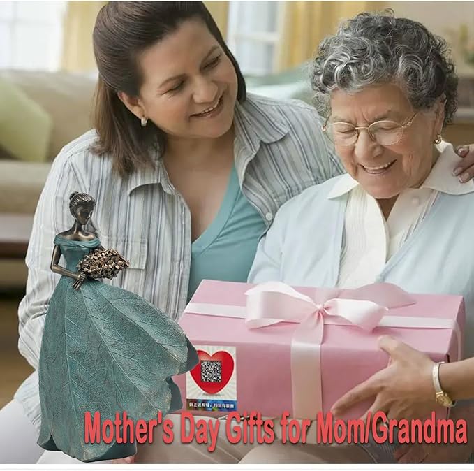 Guichifun Fairy Statue Collection Home Decoration - Leaf Angel Girls Resin Home Garden Patio Decor Memorial Gift for Mom Outside or Inside Outdoor Yard Decorations Figurines 7.5 x 4.5 x 11.5 Inch