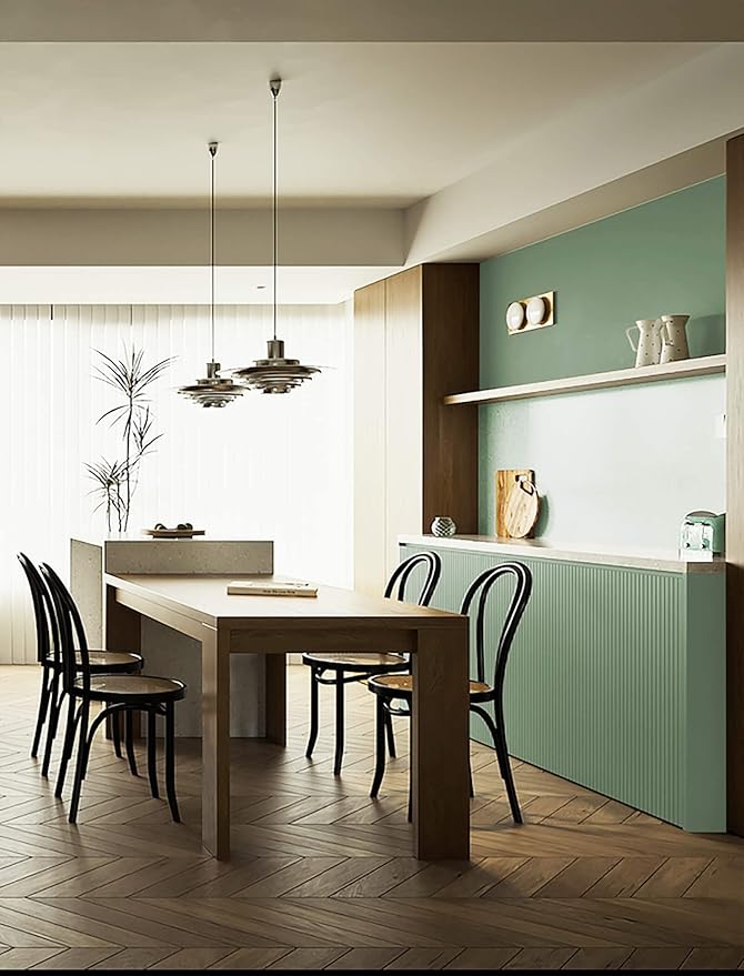 Dimoon 78.7''x17.7'' Cyan Peel and Stick Wallpaper Contact Paper Modern Self Adhesive Wall Paper Removable Renter Friendly Textured Solid Color Shelf Cabinet Vinyl Roll (78.7''x17.7'',Peppermint)