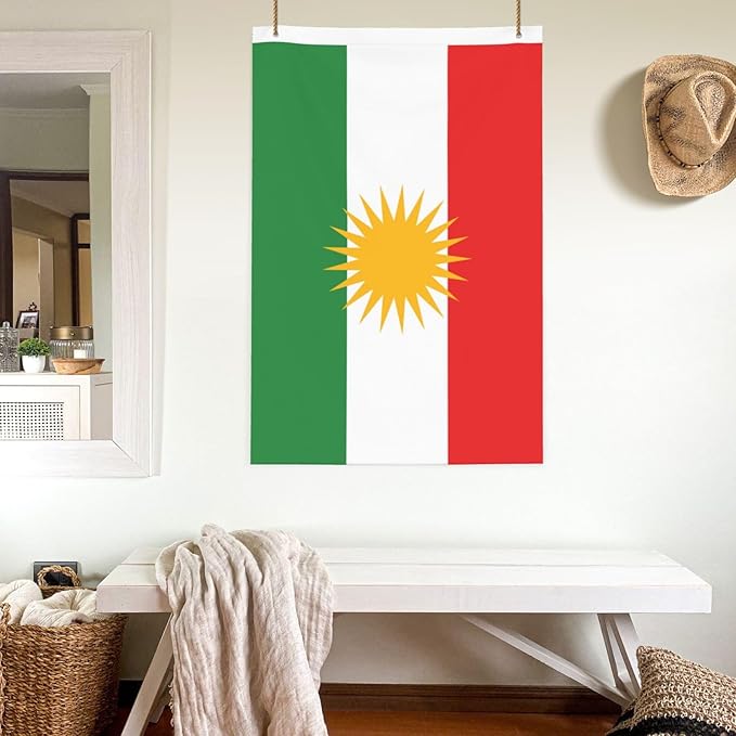 Kurdistan Flag Kurdish Kurds Flag Garden Yard House 2x3 ft Flags Double Sided Print Banner Indoor Outdoor Party Home Decorations for Boat Dorm House Balcony