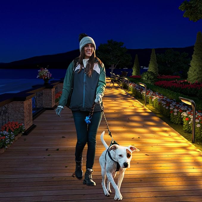 JSOT Solar Garden Lights - 6 Pack Solar Pathway Lights Path Light Landscape Lighting for Outside Yard Backyard Driveway Walkway