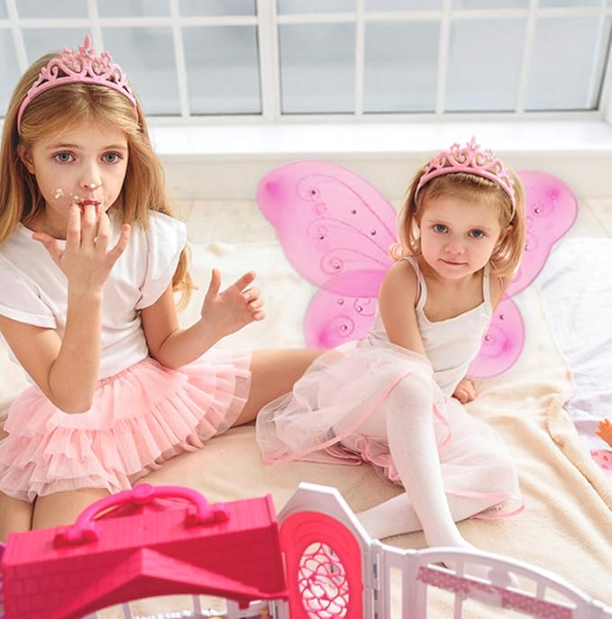 LOLASATURDAYS- Fairy Wings, Butterfly Wings, Fairy Wings Kids, Fairy Costume, Alas, Wings Costume, Tinkerbell Wings, Fairy Wings for Girls, Set of 6 (22" x 15")