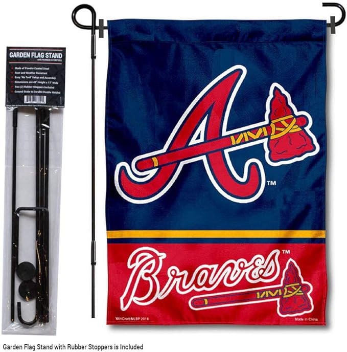 WinCraft Atlanta Garden Flag with Stand Holder