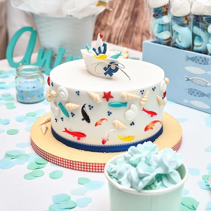 ZENFUN 50 Packs Mini Koi Fish, Cute Miniature Fish Fake Mini Fish Set, Plastic Small Koi Fish, Tiny Fish Model Bulk for Ornament Supplies, Cake Decoration, Fish Tank DIY, Fairy Garden Supplies