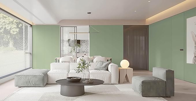 Dimoon 590''x17.3'' Green Skin Peel and Stick Wallpaper Contact Paper Modern Self Adhesive Wall Paper Removable Renter Friendly Textured Solid Color Vinyl Roll (590''x17.3'',Light Green Skin)