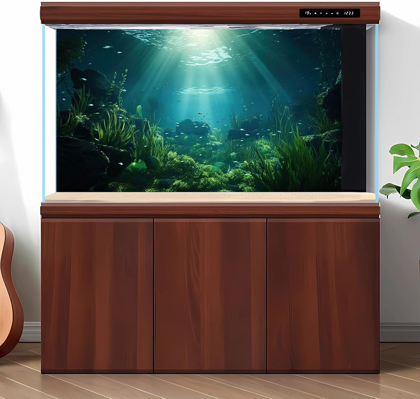 Underwater Fish Tank Background Under The Sea Aquarium Background Ocean Floor Aquatic Plants Fish Tank Backgrounds Deep Sea Sunray Tropical Aquarium Fish Reptile Tank Backgrounds 72x24in