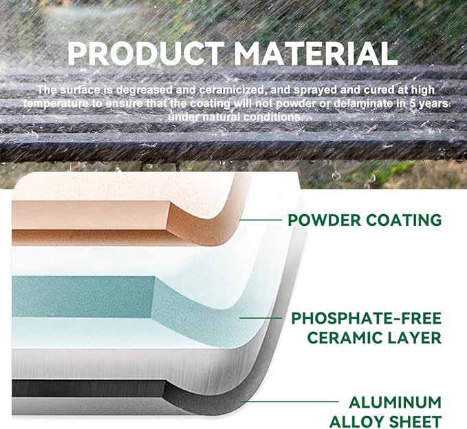 Metal Plant Stand, Rust-proof Aluminum Display Rack, Plants Display Stands Decoration Racks for Living Room Garden Balcony Patio (Ebony, 41.3Inch Tall Leg)