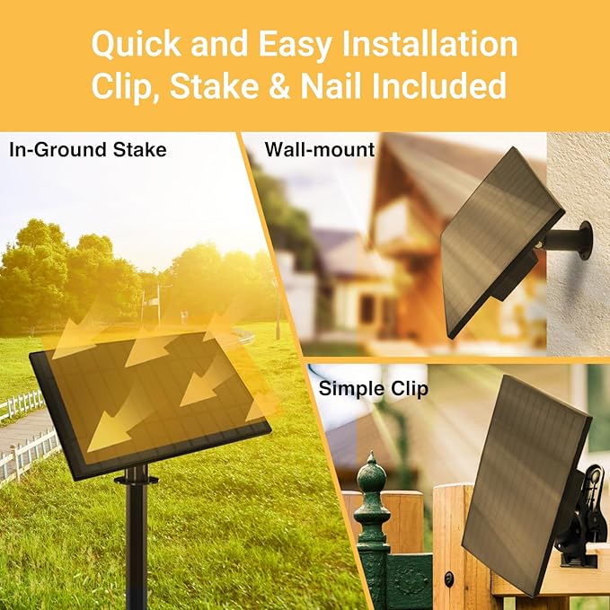 DAYBETTER 100ft Series de Luces solares 50 Bulbs 2700K Warm White Solar String Lights Outdoor Waterproof 5W Solar Panel, 12+ Hours Runtime Luces solares automáticas