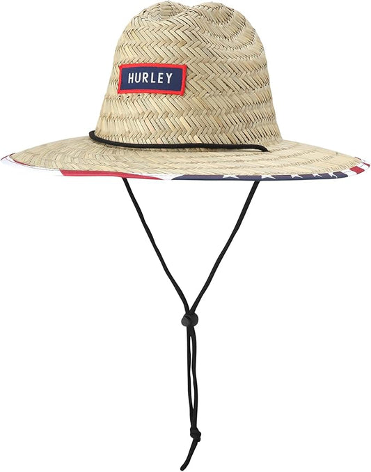 Hurley Men's Straw Hat - Bayside Lifeguard Straw Sun Hat