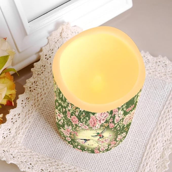 Ystardream Fortune Hummingbird Flameless Candles Battery Powered with Multicolor Timer Remote Control Everlasting Fake Candles for Party Garden Indoor Outdoor Coastal Decors