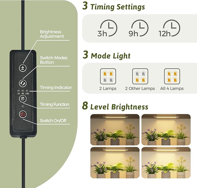 Plant Stand Indoor with Grow Lights Tall Plant Shelf Outdoor Plant Rack Metal Plant Holder Waterproof Black for Multiple Plants Table Flower Pot for Living Room Patio Balcony Garden