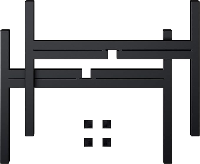 FaithLand Mid Century Plant Stand Indoor Outdoor(Plant Pot Not Included), Hold Up to 14 Inch Planter, Metal Planter Stand, Potted Plant Holder, Black - Fits Snake Plant - Upgraded Design