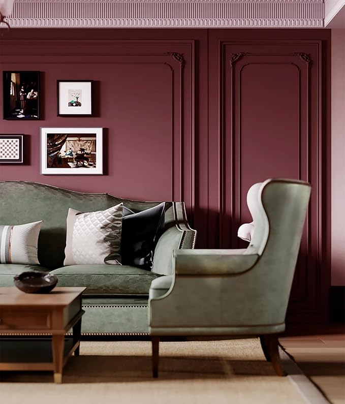 Dimoon 78.7''x17.7'' Red Peel and Stick Wallpaper Contact Paper Modern Self Adhesive Wall Paper Removable Renter Friendly Textured Solid Color Shelf Cabinet Vinyl Roll (78.7''x17.7'',Retro Red)