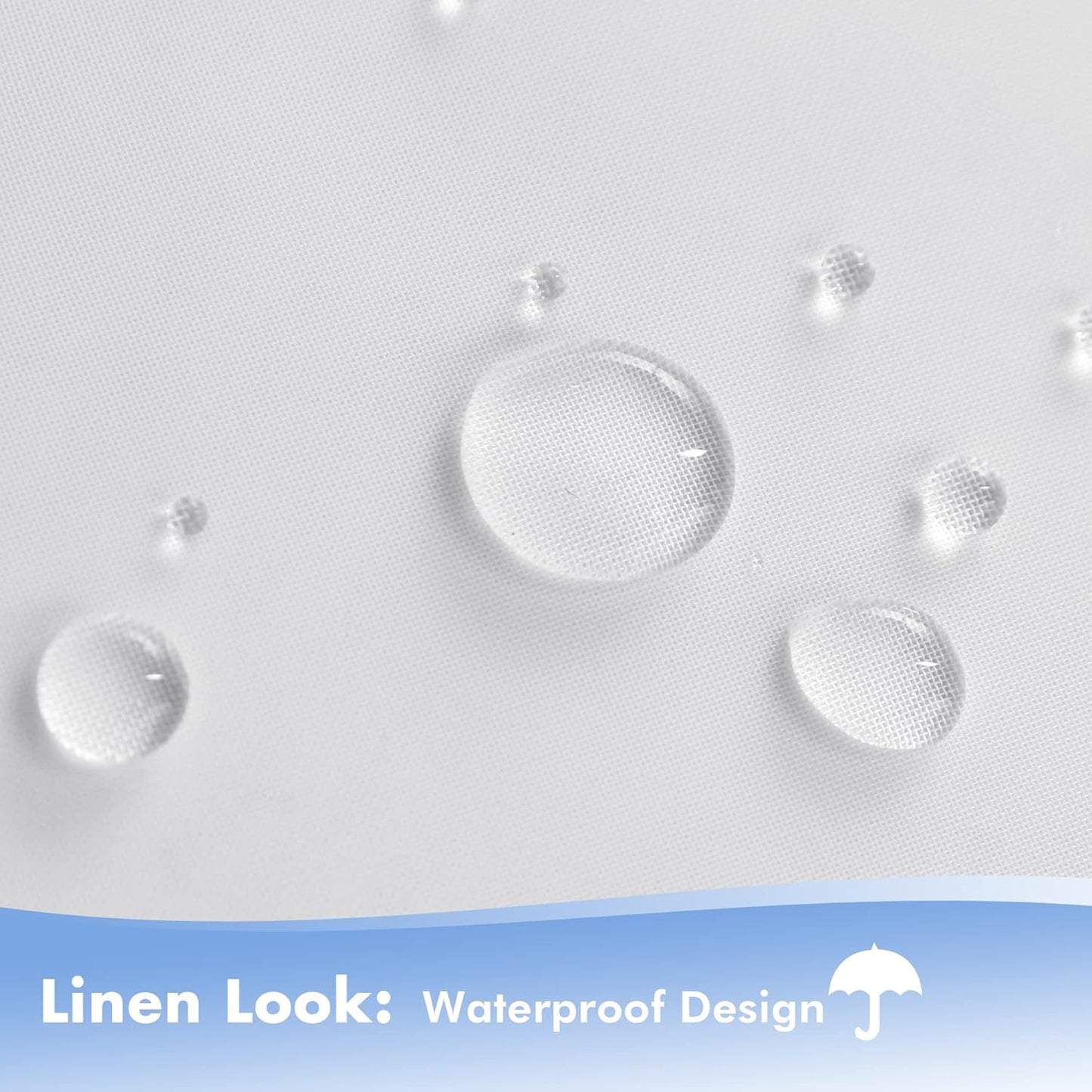 HolidayIdeas White Outdoor Sheer Curtains for Patio Waterproof, 4 Panels - 100 x 108 Inch - Extra Wide Voile Outside Curtains Light Filtering Grommet Drapes for Front Porch, Gazebo, Pergola, Backyard