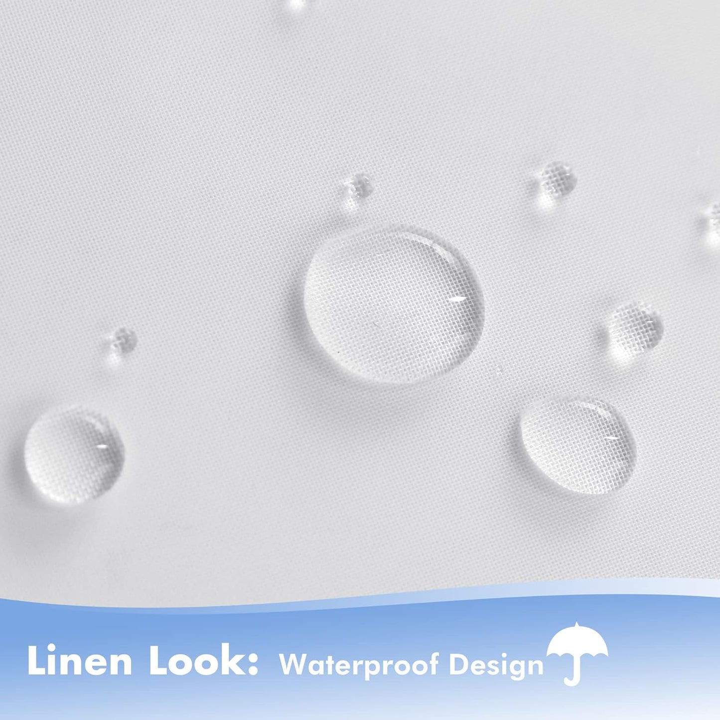 HolidayIdeas White Outdoor Sheer Curtains for Patio Waterproof, 2 Panels - 54 x 120 Inch - Light Filtering Voile Outside Curtains Grommet Drapes for Front Porch, Gazebo, Pergola, Backyard