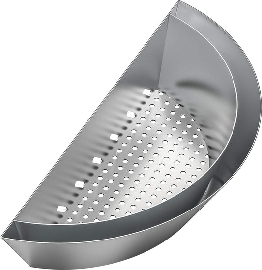 onlyfire Charcoal Basket with Water Reservoir for Two-Zone Cooking, Stainless Steel Charcoal Briquet Holder for Weber 22/26 Inch Kettle Grills