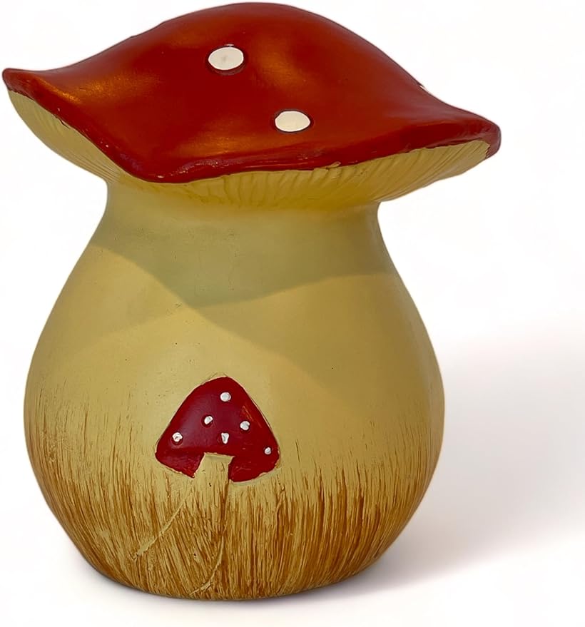 Toadstool Decorative Garden Statue and Key Hider - Hides a Secret Extra Hidden Key Outside in Garden, Yard or Porch