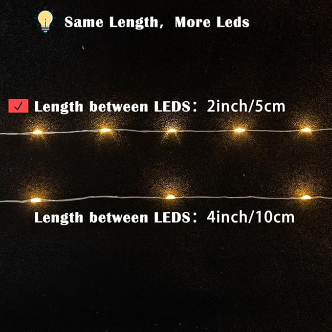 Fairy Lights Plug in,100FT 600 LEDs Waterproof String Lights,Twinkle Light with Remote for Outdoor Indoor Christmas Wedding Birthday Garden Party Decorations,2 Inch Space,Warm White