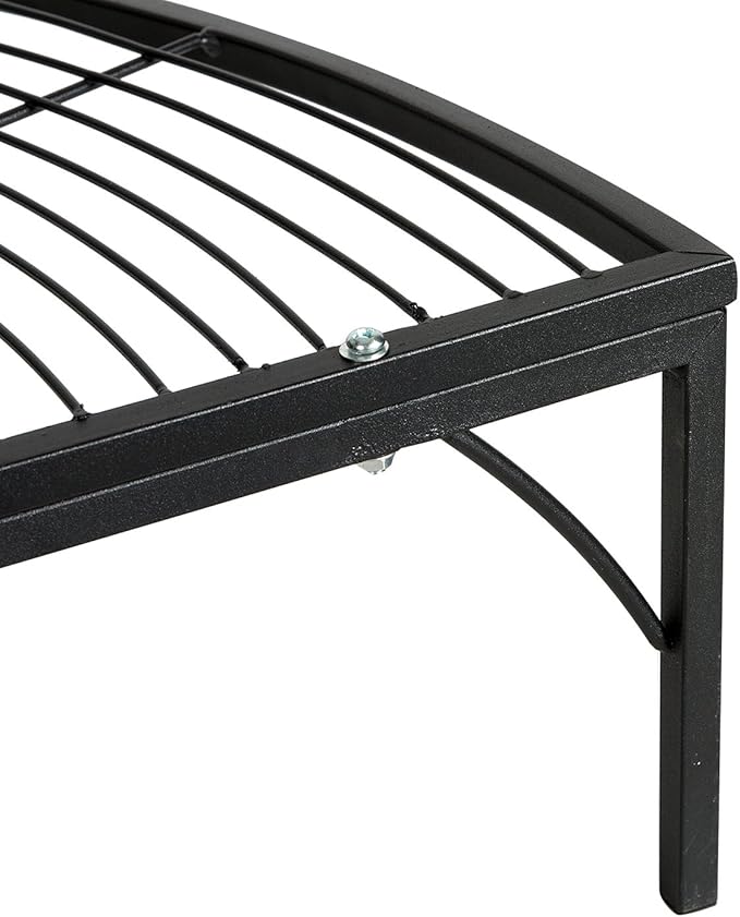 DOEWORKS 3 Tier Plant Stand Flower Pot Rack, Quarter Round Plant Corner Shelf Planters Display Holder orchid shelves for Indoor Outdoor Use, Black