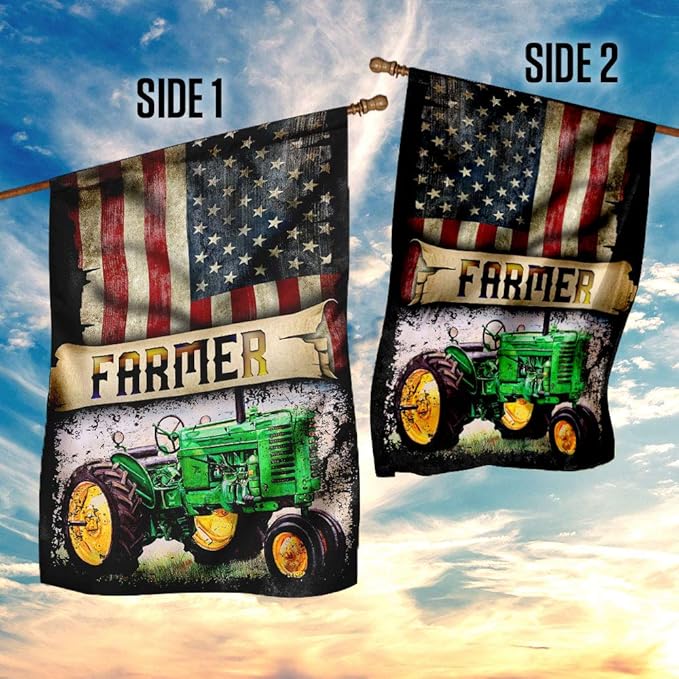 FLAGWIX Farmer Flags, Farmers Decorations - Independence Day, 4th of July Decorations Outdoor Flags, House Flag 30x40 - USA House Garden Flags Premium Polyester, Decorative Outdoor Flags