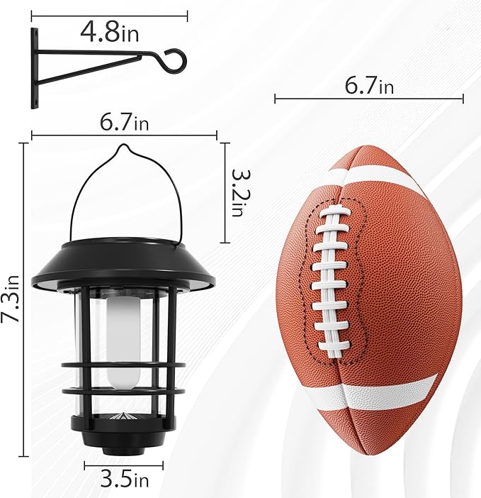 Otdair Solar Wall Lantern Outdoor, Flickering Flames Solar Sconce Lights Outdoor, Hanging Solar Lamps Wall Mount for Front Porch, Patio and Yard, 4 Pack