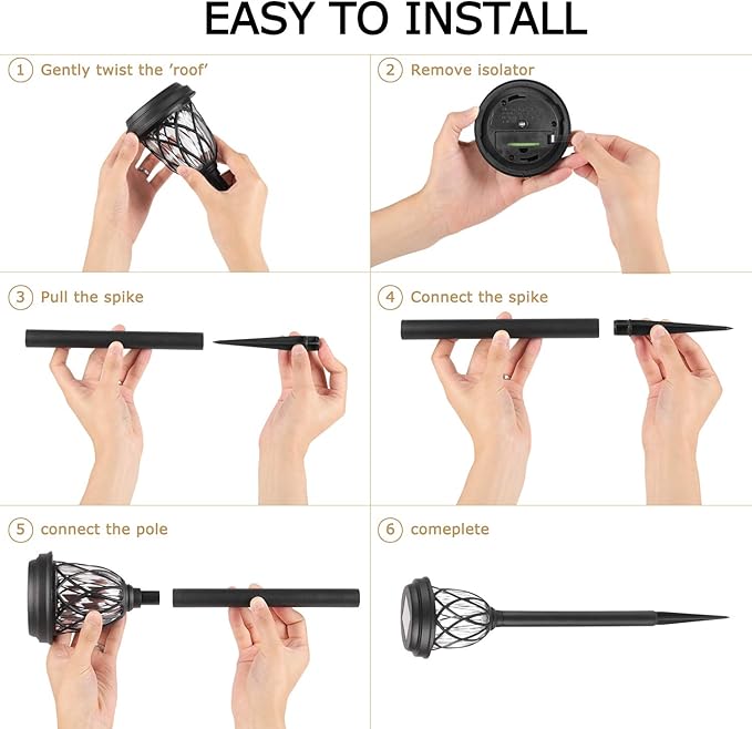 10 Pack Color Changing Solar Lights Outdoor Decorative for Garden Pathway Walkway, Solar Outdoor Decorations for Patio Garden Christmas.