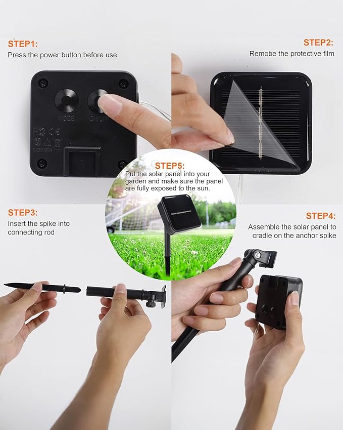 Twinkle Star 4 Pack Outdoor Solar String Lights, Total 160FT 480 LED Solar Powered Fairy Lights with 8 Modes, Christmas Trees Light for Patio Garden Party Backyard Wedding Decor, White