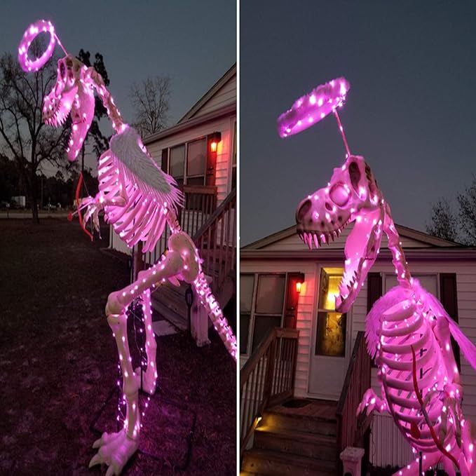 RUICHEN Pink Dimmable Fairy Lights Plug in, 99 Ft 300 LED Twinkle String Lights with Remote, Waterproof Silver Wire Firefly Lights for Bedroom, Patio, Yard, Christmas, Easter, Valentines Day, Wedding