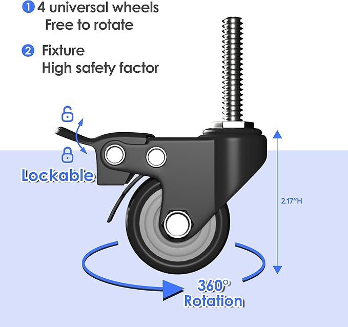 73" H Metal Garage Storage Cabinet with Wheels,Rolling Tool Storage Cabinet with 2 Doors and 4 Adjustable Shelves for Garage,Home,Office,Warehouse,Workshop, Required-Assembly,White