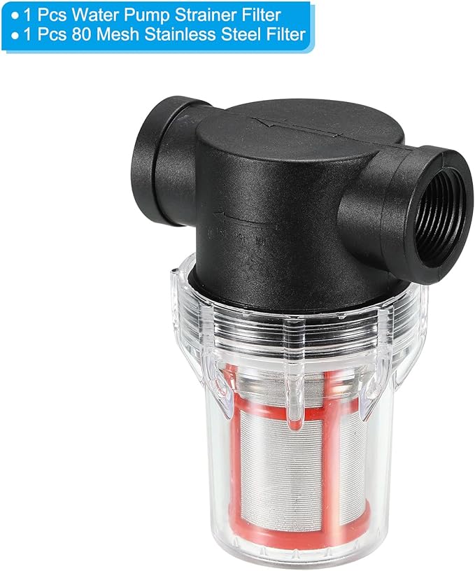 PATIKIL 3/4 Inch Water Pump Strainer Filter, Pipe Water Pump Strainer with 200 Mesh Stainless Steel Filter Screen for Irrigation Garden