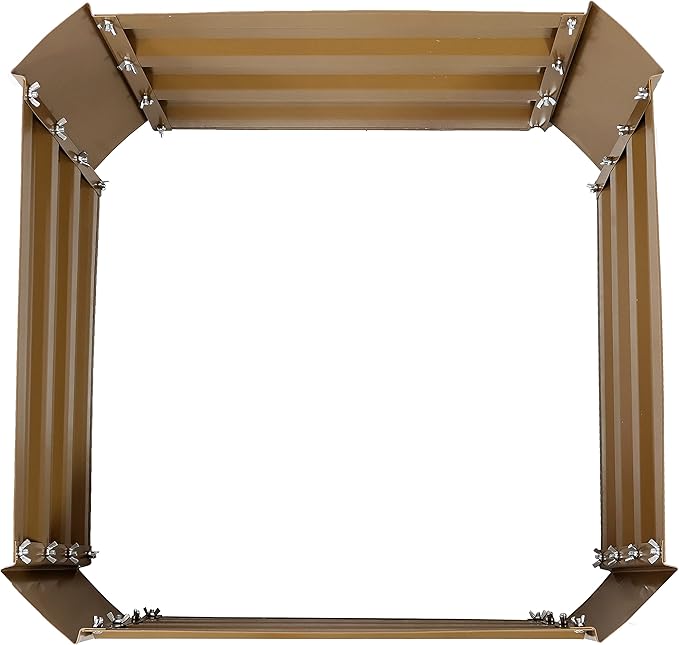 Sunnydaze 11.75" H Raised Metal Garden Bed - Galvanized Raised Garden Bed Outdoor for Vegetables and Flowers - Brown - Square