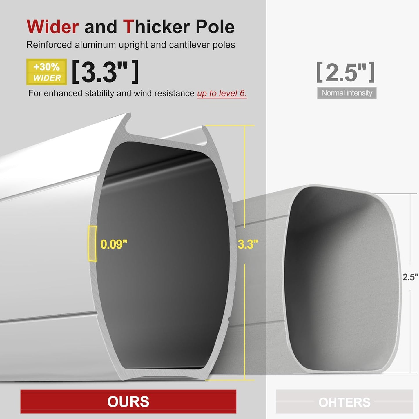 PURPLE LEAF 10 Feet Double Top Deluxe Solar Powered LED Square Patio Umbrella Offset Hanging Umbrella Outdoor Market Umbrella Garden Umbrella, Terra